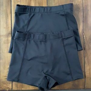 Girls BCG Black Spandex Shorts - 2 Pairs - M 8/10